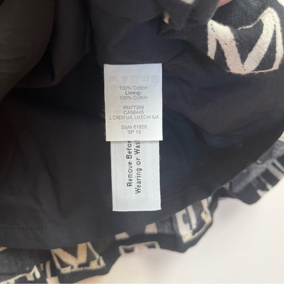 Madewell Black And White Geometric Tribal Bohemian Drawstring Skirt - Picture 4 of 4